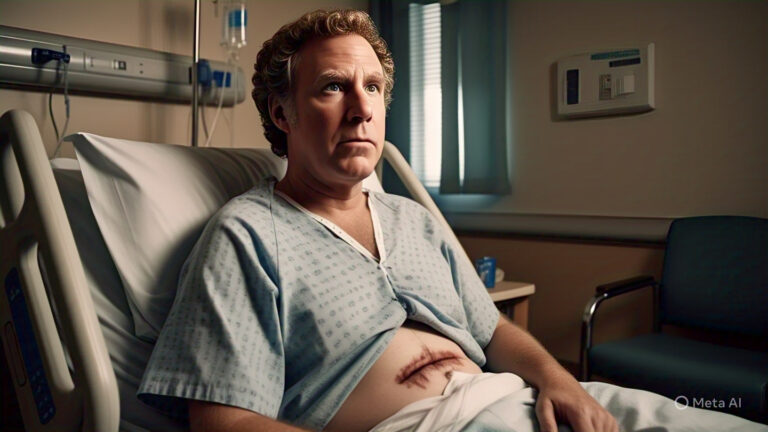 will ferrell scar on stomach